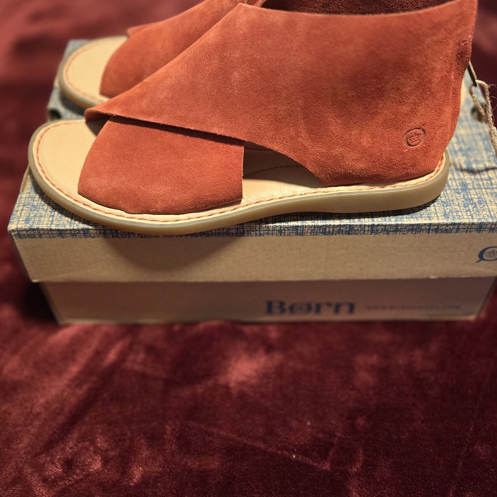 Born Women's Sandals - Rust Suede - Picture 4 of 7